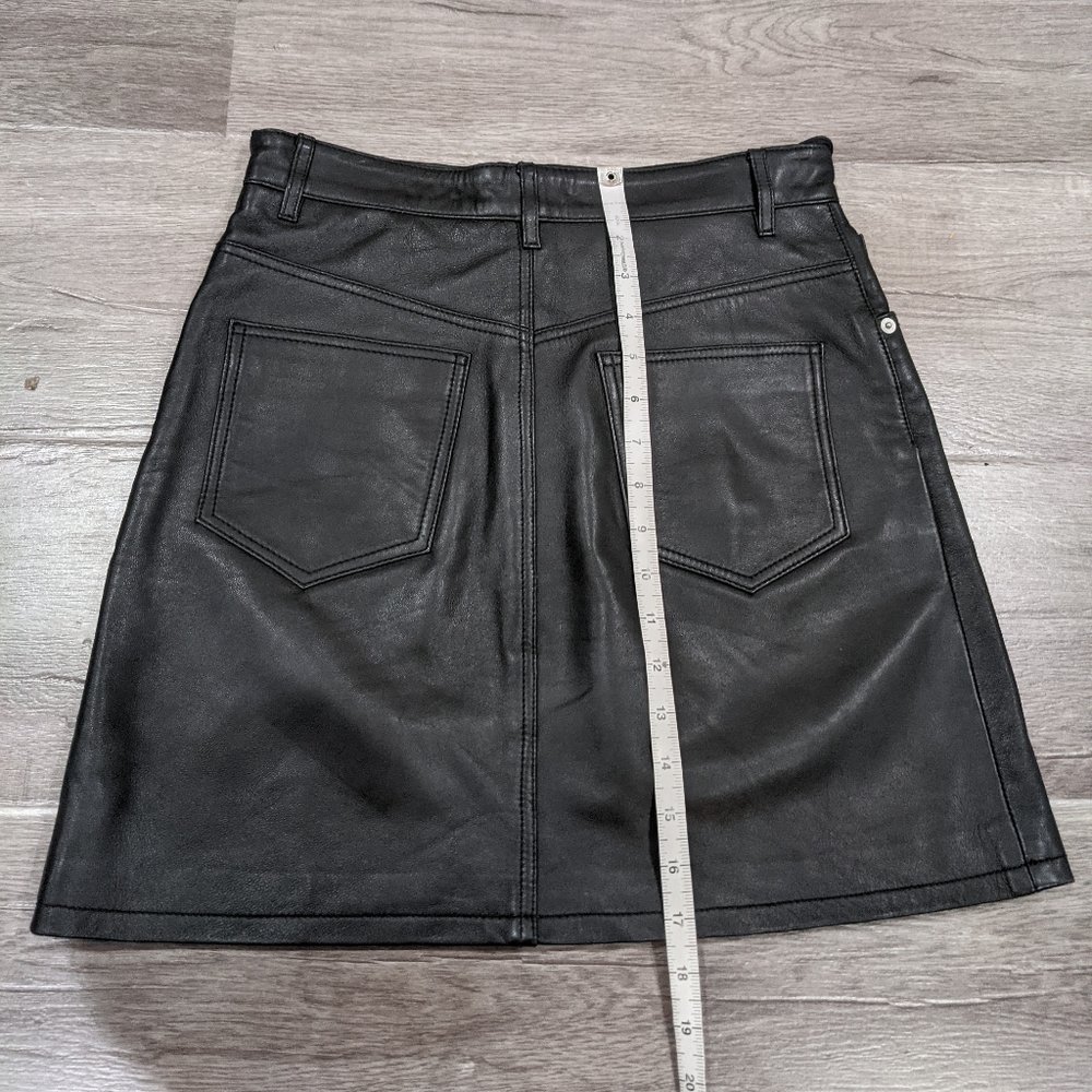The Kooples 100% Lambskin Leather Mini Skirt - Picture 9 of 12